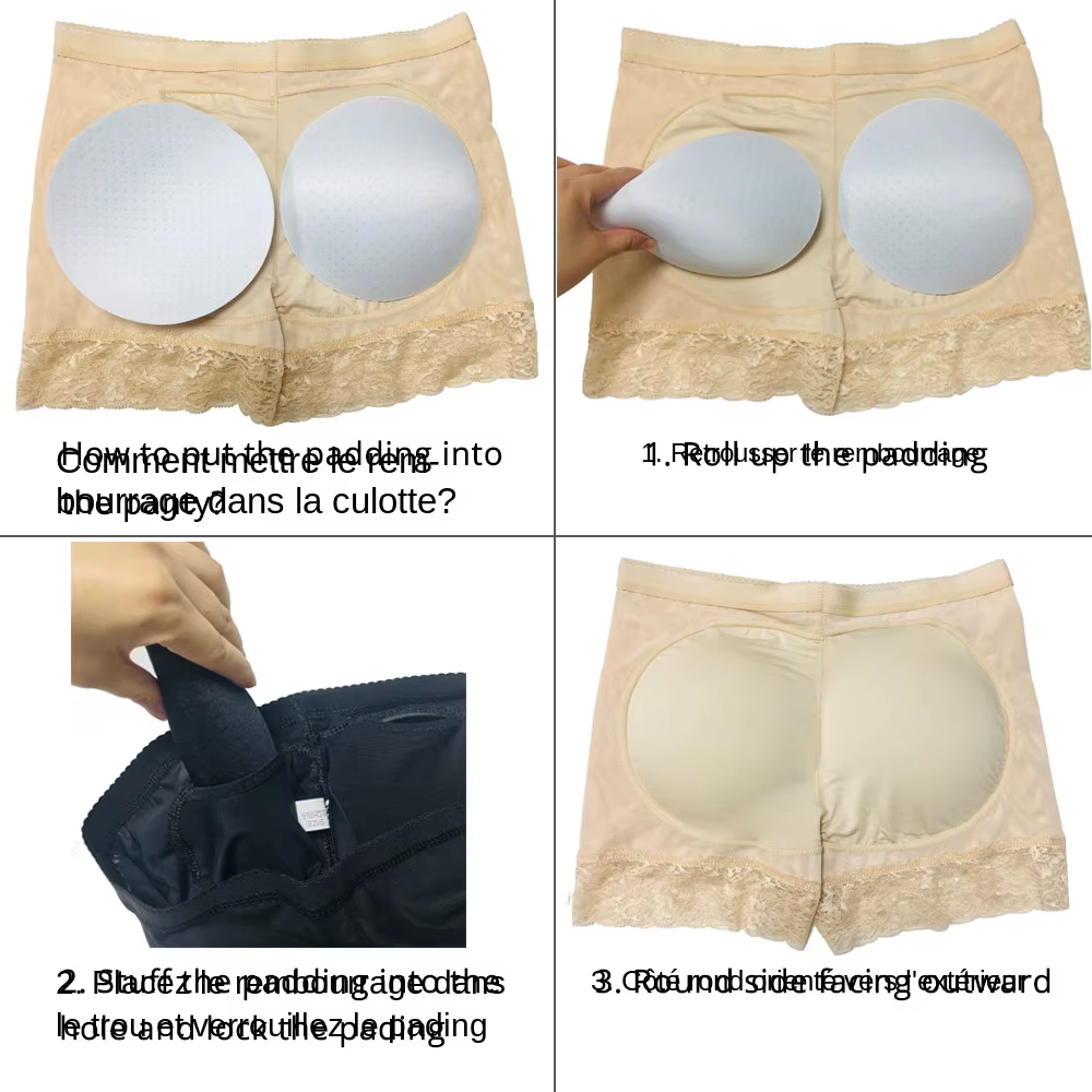 Femmes bout à bout culotte faux fesse corps Shaper sous-vêtements rembourrés dame ascenseur fesses taille haute ventre contrôle hanche culotte