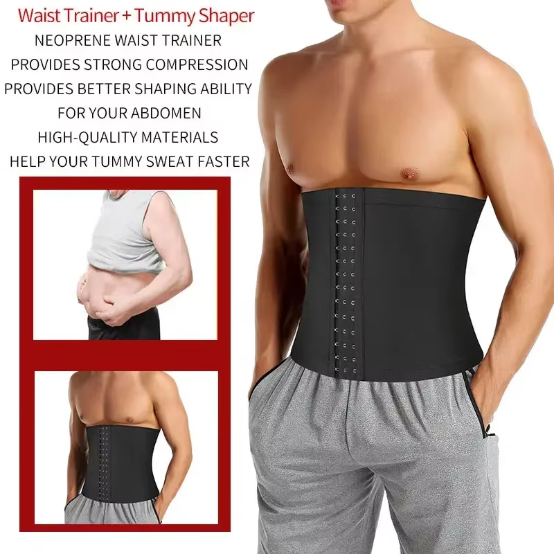 Hommes taille contrôle ceinture Shapewear Corset sueur ventre entraînement Sauna Thermo