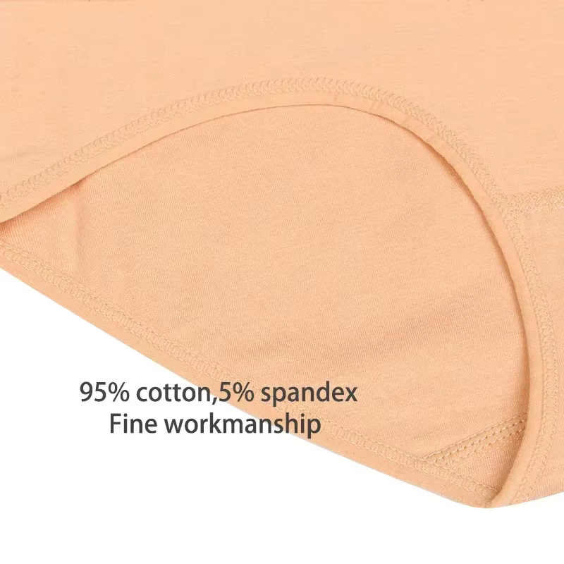 4 pièces/lot taille haute sous-vêtements coton culottes femmes corps mince