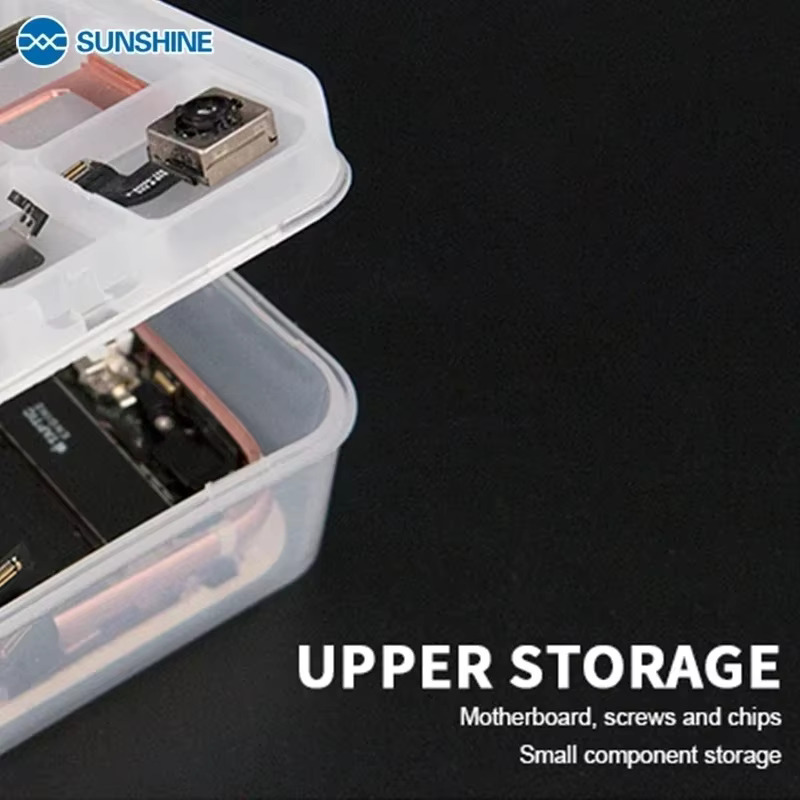 SUNSHINE SS-001A boîte de rangement multifonctionnelle adaptée à la réparation de téléphones portables, vis de carte mère et outils de stockage de petites pièces