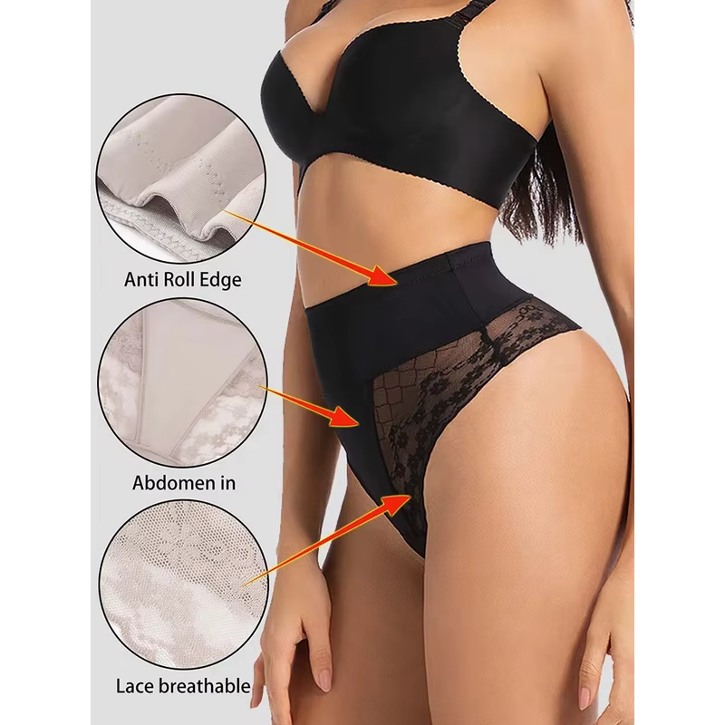 Culotte gainante string taille haute pour femme