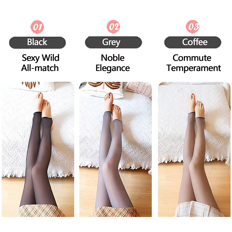 Collants thermiques transparents pour femme