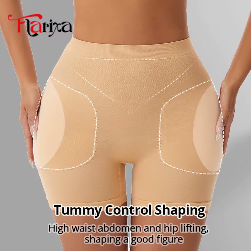 Flarixa bout à bout Shaper culotte avec coussinets amovibles femmes hanches Shapewear Shorts hanche rehausseur sous-vêtements corps Shaper