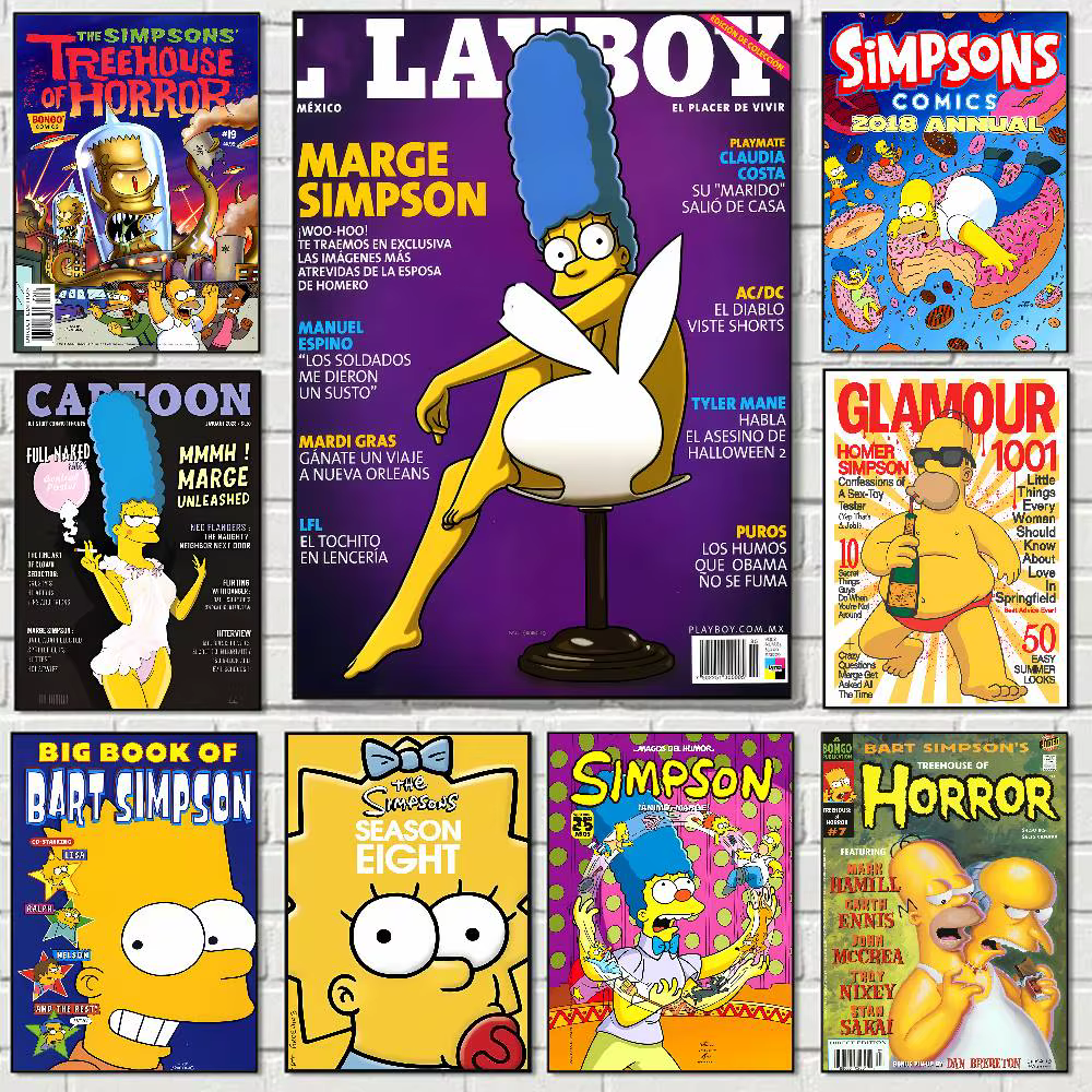 Affiche imprimée de l'anime s-simpsons, A5, A4, A3, A2, décor artistique mural pour chambre, bureau, cadeau pour les Fans