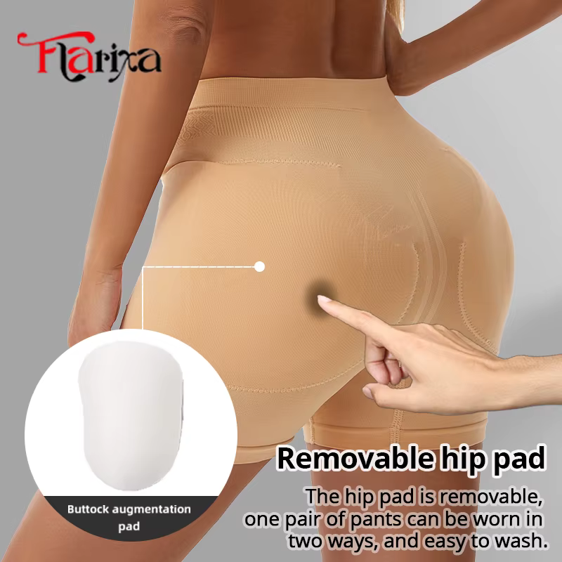 Flarixa bout à bout Shaper culotte avec coussinets amovibles femmes hanches Shapewear Shorts hanche rehausseur sous-vêtements corps Shaper