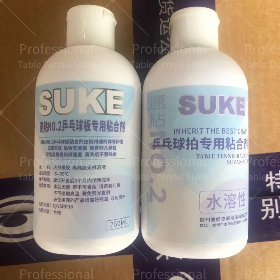Colle de Tennis de Table originale SUKE 260ML colle à eau pour raquette de Tennis de Table lame de Ping-Pong accessoires professionnels approuvés ITTF