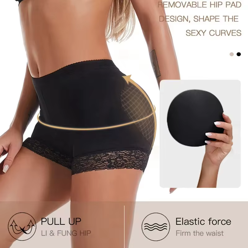 Femmes bout à bout culotte faux fesse corps Shaper sous-vêtements rembourrés dame ascenseur fesses taille haute ventre contrôle hanche culotte