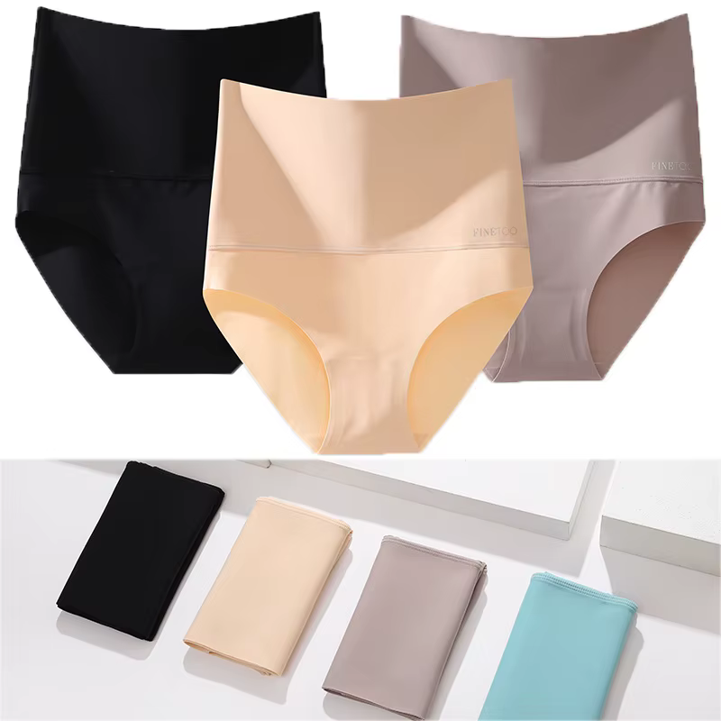 Bodyshaper taille haute sans couture culottes femmes sous-vêtements antibactériens doux entrejambe slips