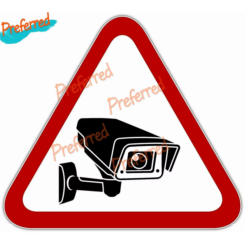 Autocollant en vinyle pour panneau de sécurité de vidéosurveillance, magasin, magasin