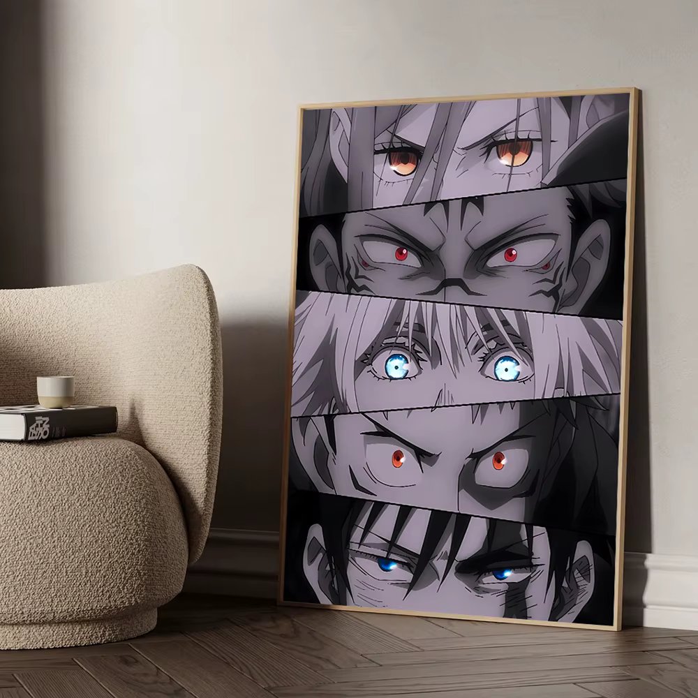 Affiche imprimée Anime Jujutsu Kaisen, Itadori Yuji Fushiguro Megumi ‌   Sukuna Collage toile peinture décor à la maison affiche Fans cadeaux
