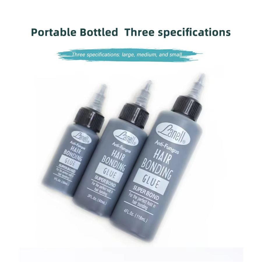 Colle noire pour tissage capillaire, imperméable et antifongique, super adhérence pour une fixation parfaite des perruques en dentelle