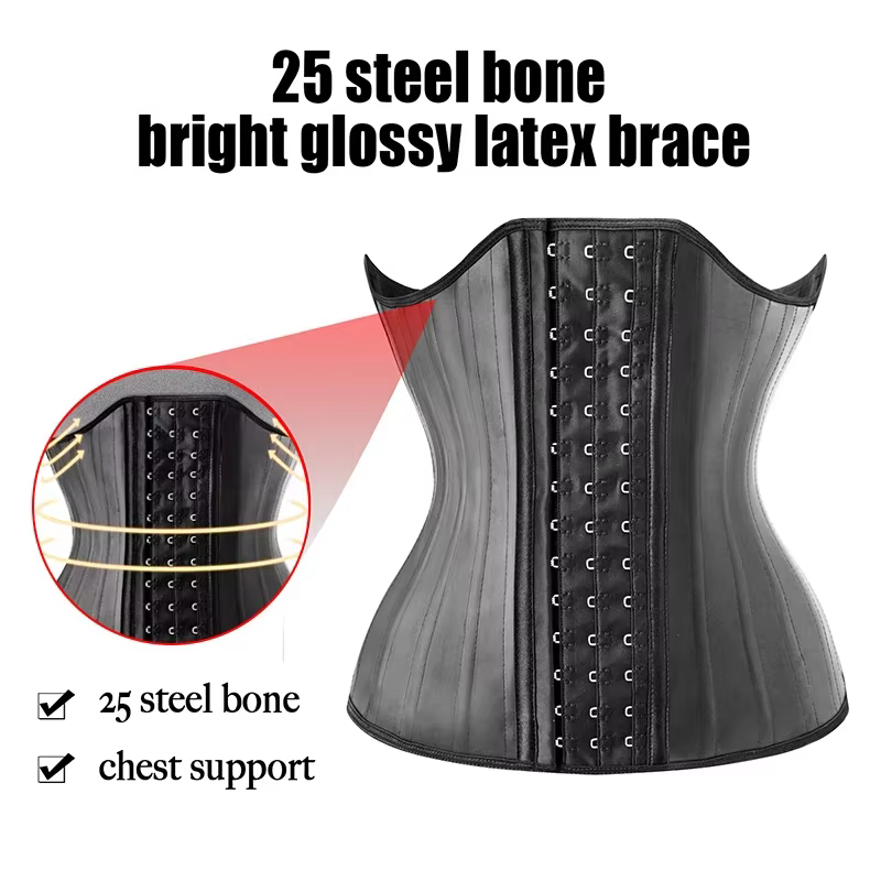 Body Shaper Shapewear femmes 25 os en acier Latex taille formateur Corset
