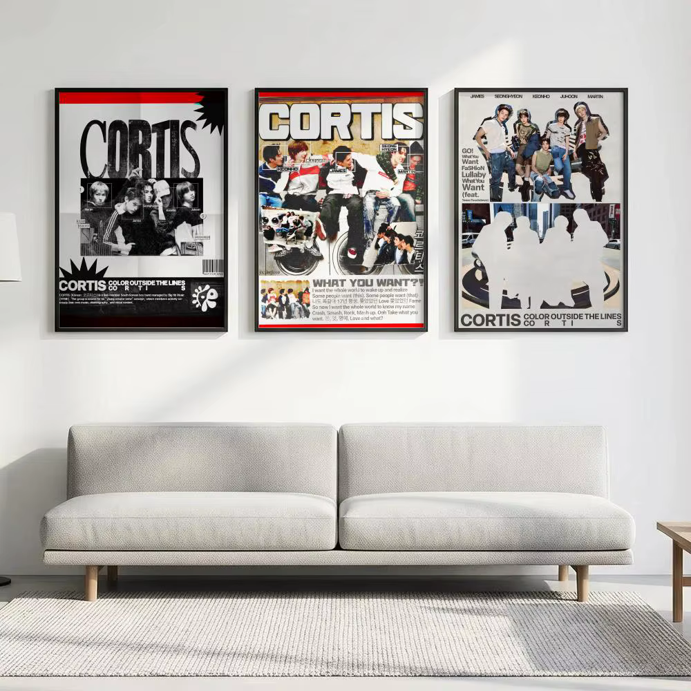 Affiche de marque C-CORTIS, art HD, imperméable, mur autocollant, décoration de la maison (salon, chambre, bar), esthétique