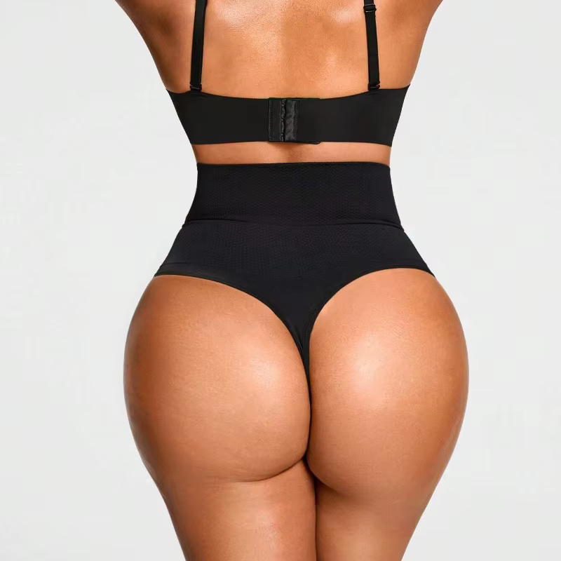 Culotte gainante taille haute amincissante effet ventre plat avec crochets