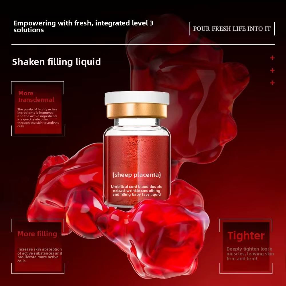 Double Sérum Hydratant Intense, Répare la Fermeté de la Peau, Atténue les Rides et Résiste aux Plis, Rajeunit