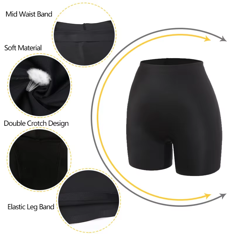 Vaslanda femmes sécurité Slip Shorts sous jupe Anti frottement Boxer taille haute Boyshorts Anti-vide culotte Yo Ga pantalons courts