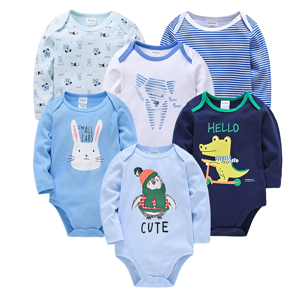 Body bébé 2026 à manches longues, printemps-automne, pour filles et garçons, vêtements imprimés dessin animé, 0-24 mois, tenue extérieure pour nouveau-né et nourrisson