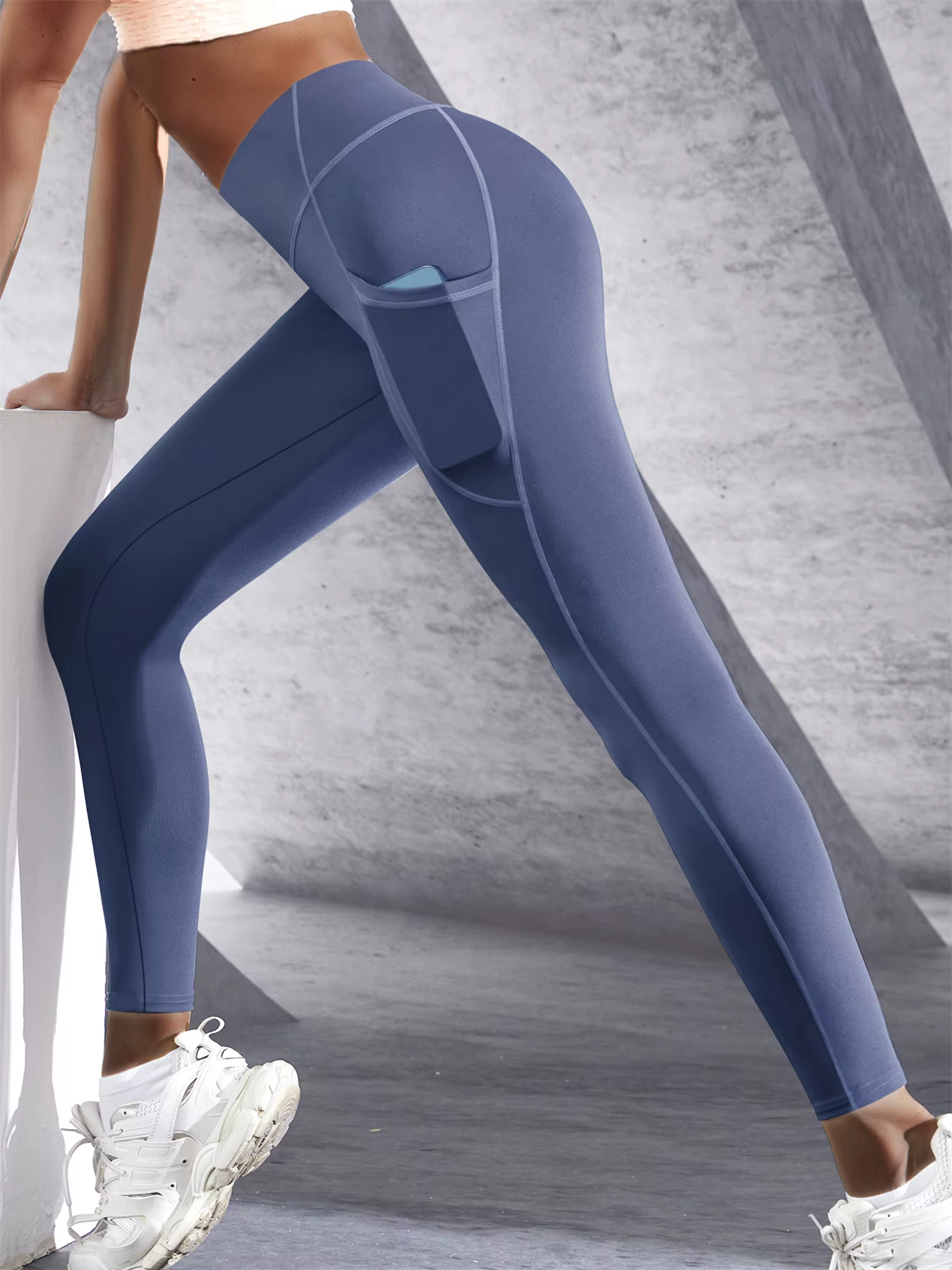 Femmes taille haute élastique entraînement Yoga Leggings contrôle du ventre avec poches latérales pantalon couture gymnase Fitness vêtements de sport collants