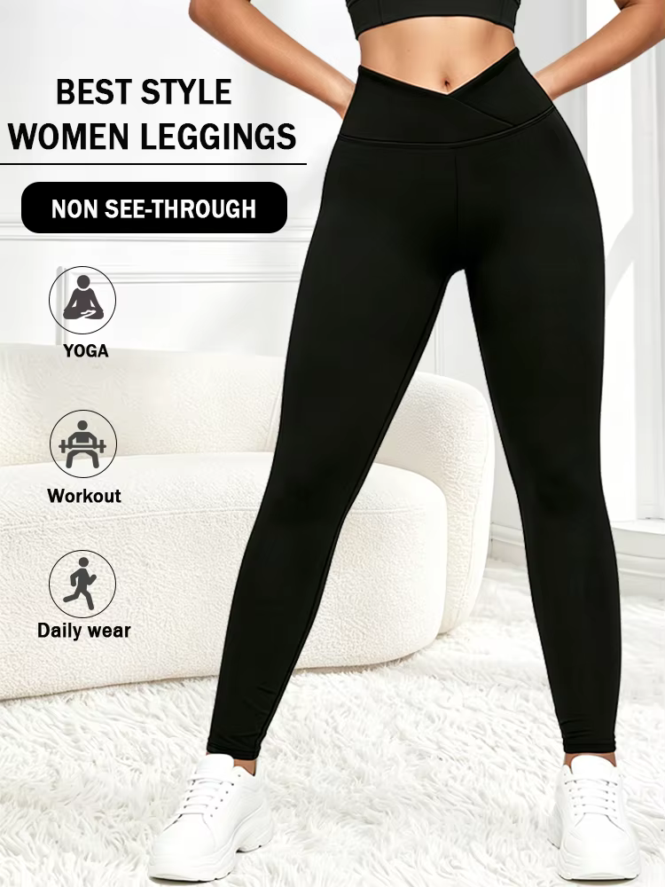 Leggings de sport taille haute pour femmes - amincissants et sculptants pour les hanches. Convient pour la course à pied