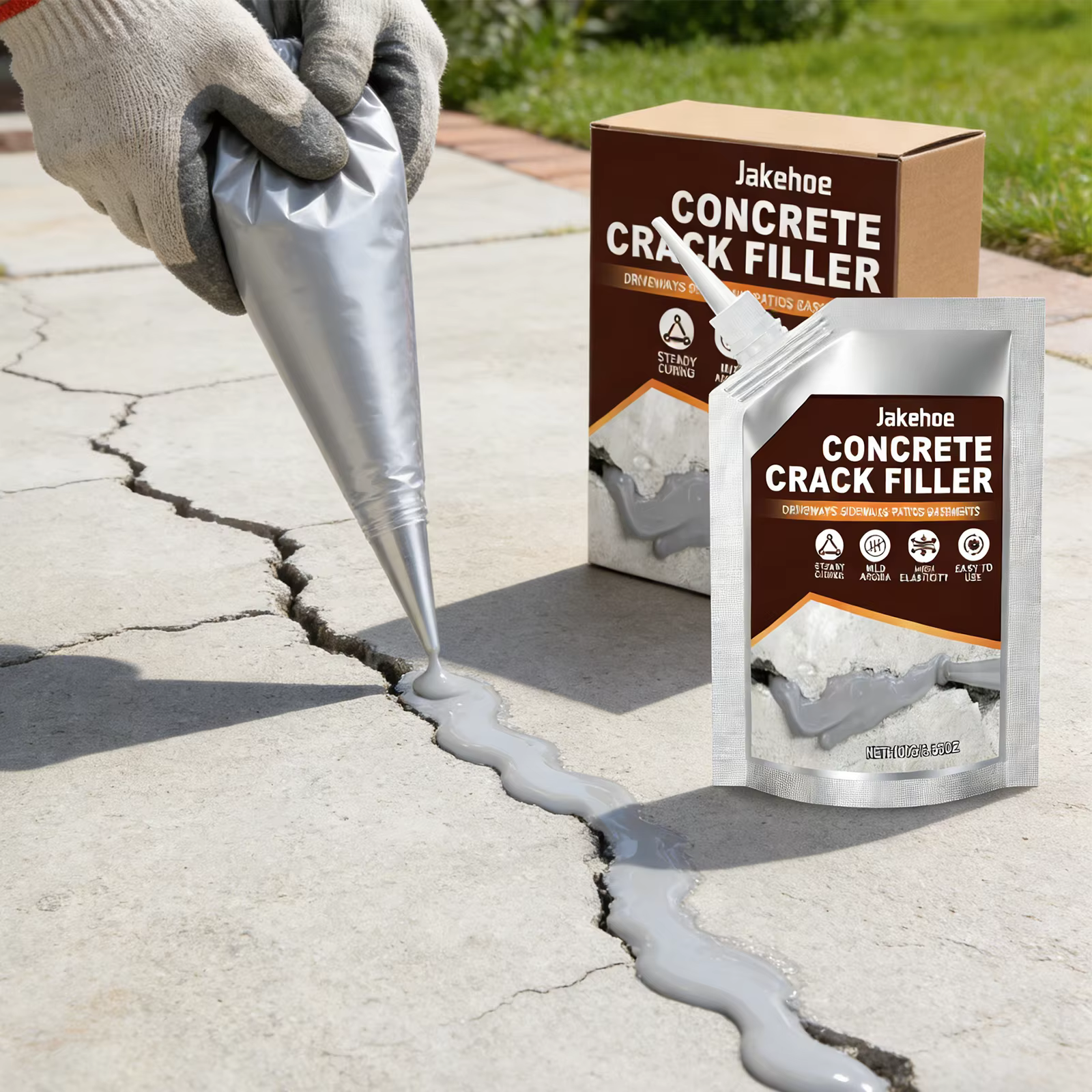 Scellant auto-nivelant pour fissures de béton, réparation de voies d'accès, adhésif pour maçonnerie, remplissage de joints, scellant imperméable pour béton, séchage rapide