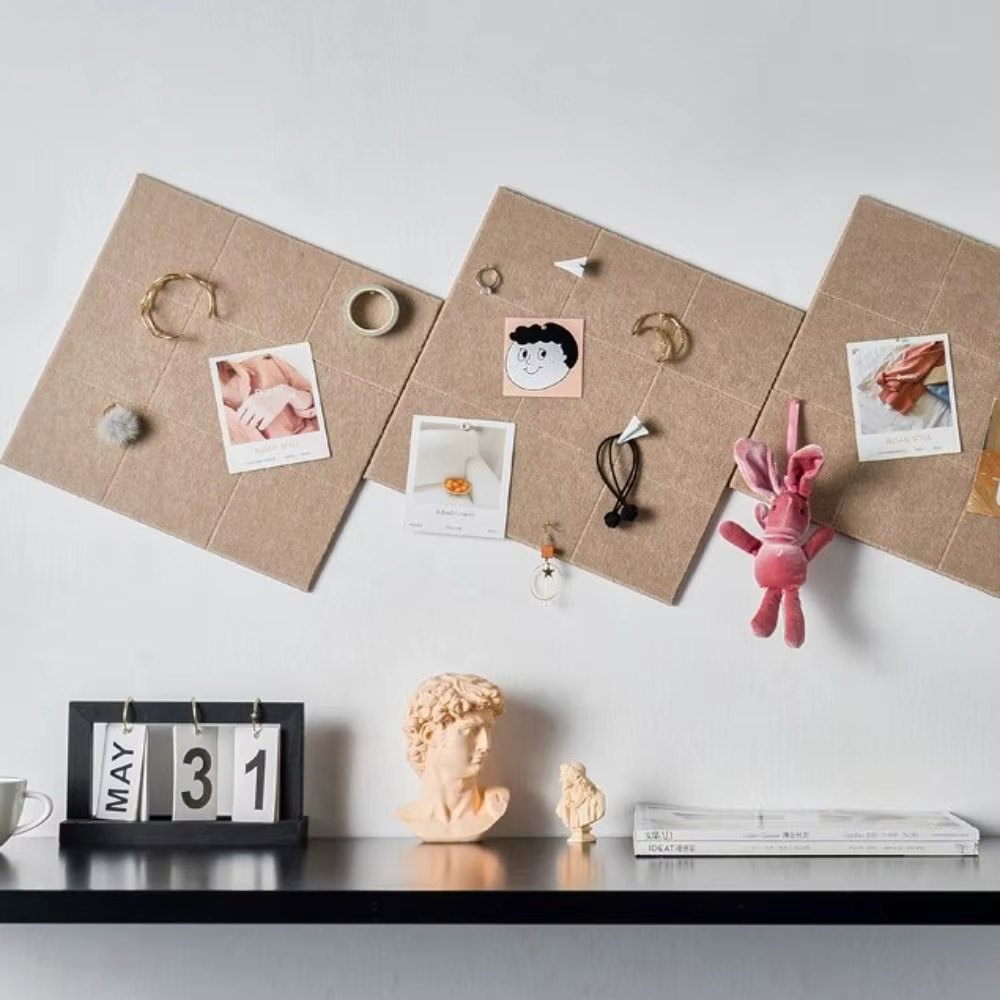 Tableau d'affichage en feutre pour murs, babillard, mémo, bureau, maison, école